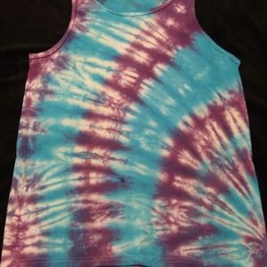 Handmade mens small tie dye tank top. Spring